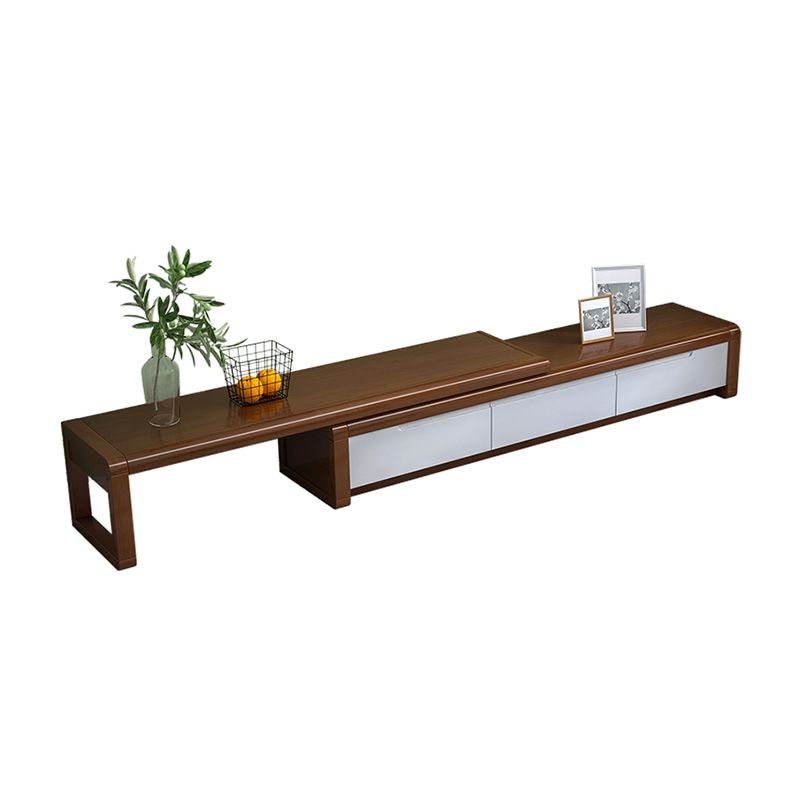 ソリッドウッド71 -インチテレビスタンド、3つの引き出しが含まれているテレビ用のノルディックテレビスタンドコンソール
