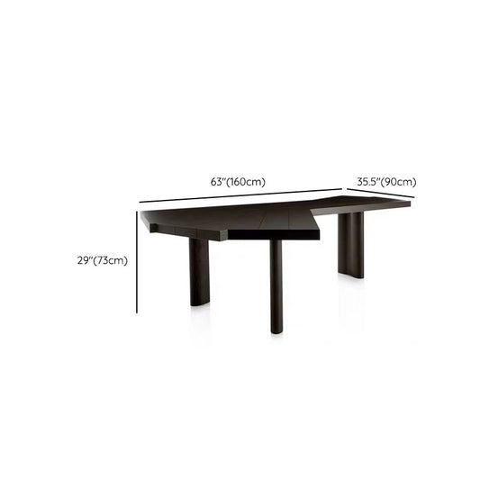 Modern Solid Wood Office Desk 28.74" Tall Black Writing Desk Clearhalo 'furn' 'furn_office_desk' 'Furniture' 'Office Desks' 'Office Furniture' 'office_desk' 1200x1200_10f3c3b8-c2b6-4b9b-8705-7454b0b1ff14