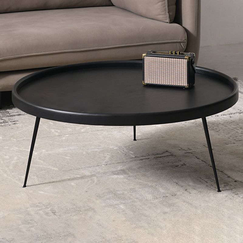 Scandinavian 3 Legs Coffee Table Round Wooden Coffee Table for Living Room Clearhalo 'Coffee & Accent Tables' 'Coffee Tables' 'coffee_tables' 'furn' 'furn_coffee_tables' 'Furniture' 'Living Room Furniture' 1200x1200_10f46145-6270-48a2-b42b-8b80d2f4dad5