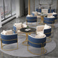 Glam Gold Steel Dining Set 1/5 Pieces Indoor Dining Furniture Clearhalo 'Dining Room Sets' 'Dining Tables & Seating' 'dining_room_set' 'furn' 'furn_dining_room_set' 'Furniture' 'Kitchen & Dining Furniture' 1200x1200_10f5732d-32ef-44fe-8fa6-116f47a3a93c