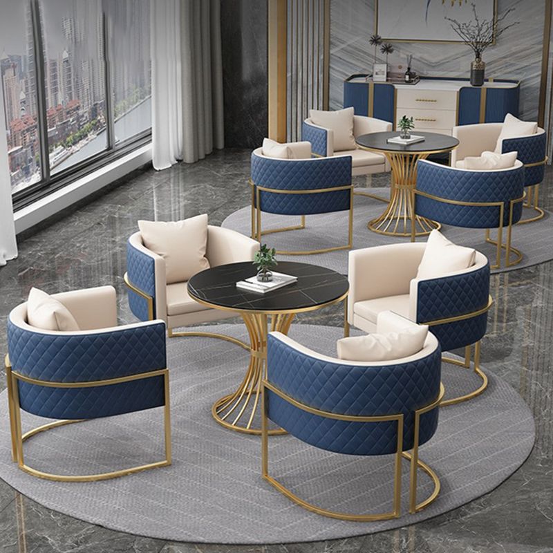 Glam Gold Steel Dining Set 1/5 Pieces Indoor Dining Furniture Clearhalo 'Dining Room Sets' 'Dining Tables & Seating' 'dining_room_set' 'furn' 'furn_dining_room_set' 'Furniture' 'Kitchen & Dining Furniture' 1200x1200_10f5732d-32ef-44fe-8fa6-116f47a3a93c