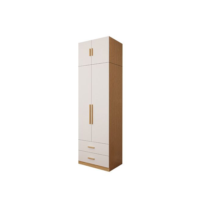 Contemporary Style Wardrobe Wooden Bedroom Closet with Hinged Door