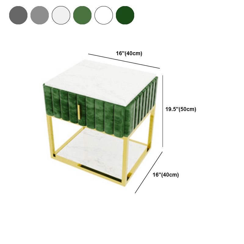 Moderno shelf da tavolo da notte da 20 pollici da 20 pollici in pietra da commonone