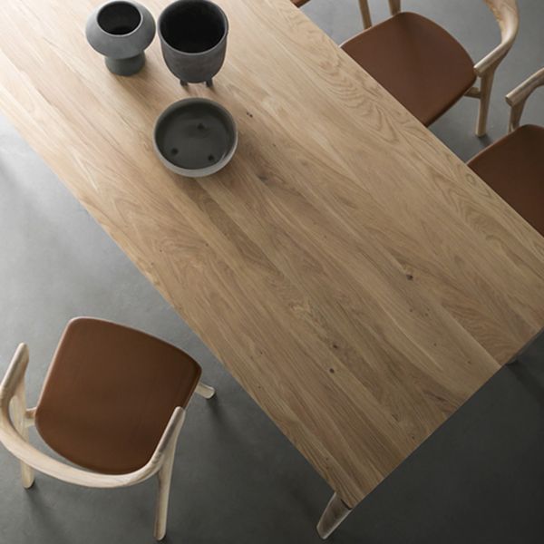 Rectangle Solid Wood Dining Table Mid-Century Modern Kitchen Desk Clearhalo 'Dining Tables & Seating' 'Dining Tables' 'dining_table' 'furn' 'furn_dining_table' 'Furniture' 'Kitchen & Dining Furniture' 1200x1200_10f7c037-f54d-4443-9757-356dd3cd9e0e