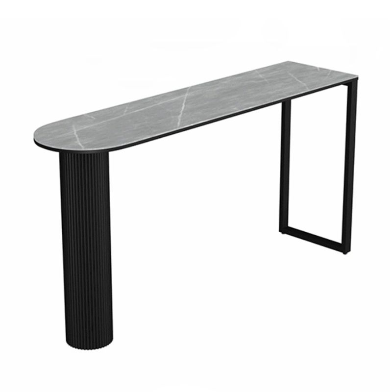 Specialty Pub Table Glam Double Pedestal Bar Height Bar Table for Living Room