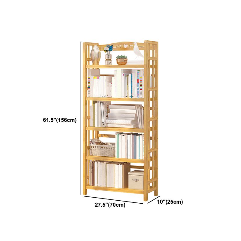 Adjustable Wood Book Shelf Bamboo Natural Shelf Bookcase Open Shelf Shelves Included Clearhalo 'Bookcases' 'furn' 'furn_bookcases' 'Furniture' 'Office Furniture' 1200x1200_10f92b67-2680-485f-be8b-b2e0c26eef1c