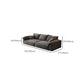 35"H Contemporary Sectional Sofa Grey Leather Cushion Back Sectional