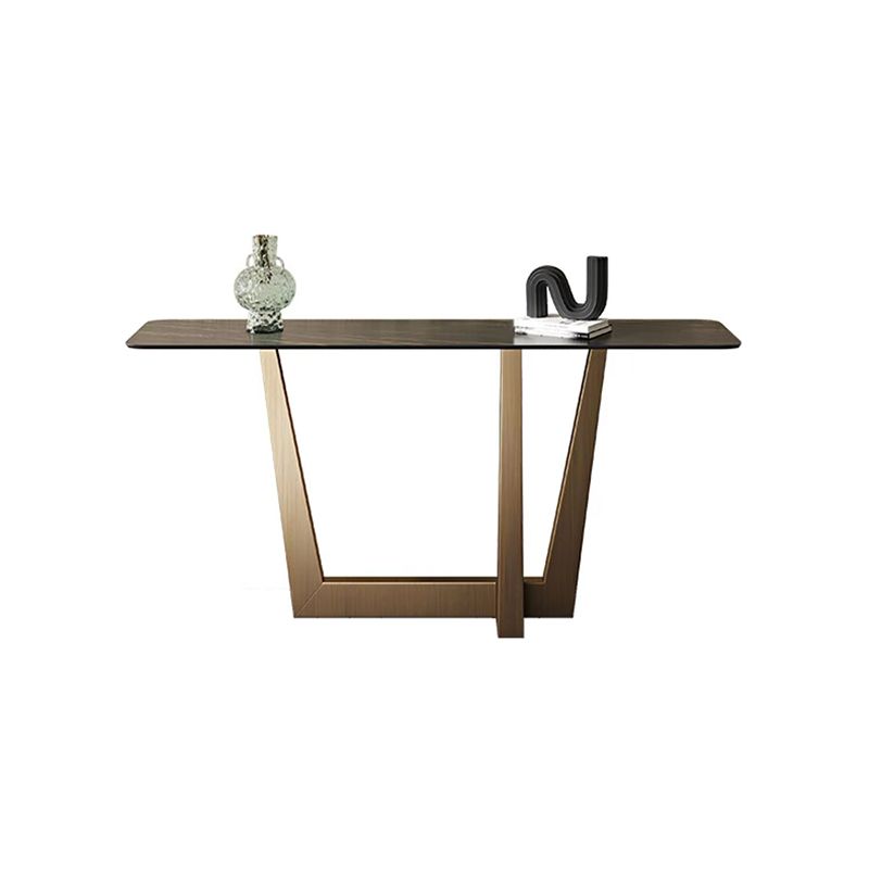Moderno tavolo da console da 15,75 "W tavolo accento rettangolo di pietra per Hall