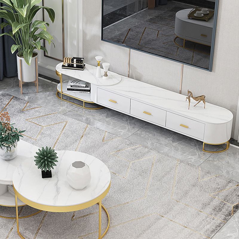 オープンストレージメディアコンソールテレビスタンドグラムテレビメディアスタンドの引き出し付き