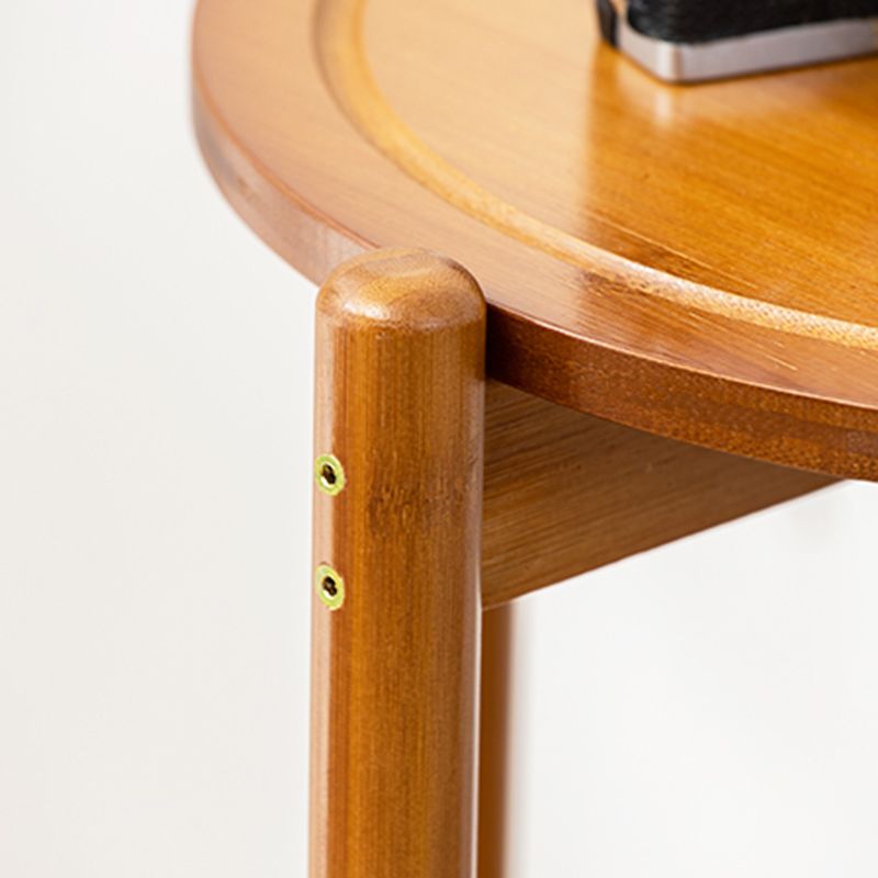 Modern Round Wood Side Table with 4 Legs and Storage for Living Room Clearhalo 'Coffee & Accent Tables' 'End & Side Tables' 'end_side_table' 'end_side_tables' 'furn' 'furn_end_side_tables' 'Furniture' 'furniture_end_side_table' 'Living Room Furniture' 1200x1200_10fc1de2-4efb-4431-9e1d-5e8ece32221a