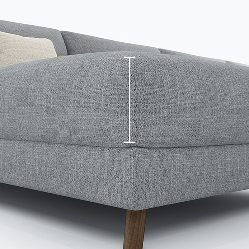 Oreiller sectionnel de tissu dos et canapé sectionnel des bras carrés pour 4 personnes