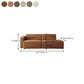 Contemporary Stationary Faux Leather Living Room Square Arm Sofa