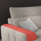 Stationary Fabric Living Room Square Arm Cushions Contemporary Seating