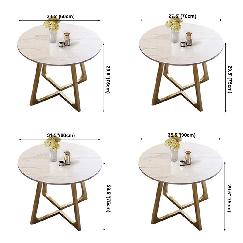Traditional Luxury Sintered Stone Dinner Table White Round Table with Gold Frame Clearhalo ' dining_table' 'Dining Tables & Seating' 'Dining Tables' 'furn' 'furn_dining_table' 'Furniture' 'furniture_dining_table' 'Kitchen & Dining Furniture' 'kitchen&dining_furn' 'kitchen' 'kitchen_dining_table' 1200x1200_11029940-c046-44f6-86b6-c7070285afd6