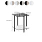 Modernistic Glass Top Square End Table 23.7" Tall Side Table with Shelf Clearhalo 'Coffee & Accent Tables' 'End & Side Tables' 'end_side_tables' 'furn' 'furn_end_side_tables' 'Furniture' 'Living Room Furniture' 1200x1200_1102aa38-2f1d-4dec-a92b-643c79ebb61e