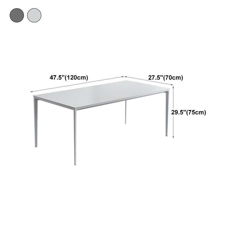 Stone Top Dining Table Rectangle Contemporary Dining Table with 4 Legs Clearhalo 'Dining Tables & Seating' 'Dining Tables' 'dining_table' 'furn' 'furn_dining_table' 'Furniture' 'furniture_dining_table' 'Kitchen & Dining Furniture' 'kitchen' 'kitchen_dining_table' 1200x1200_11036783-84ba-4478-811d-0649593f8d6b