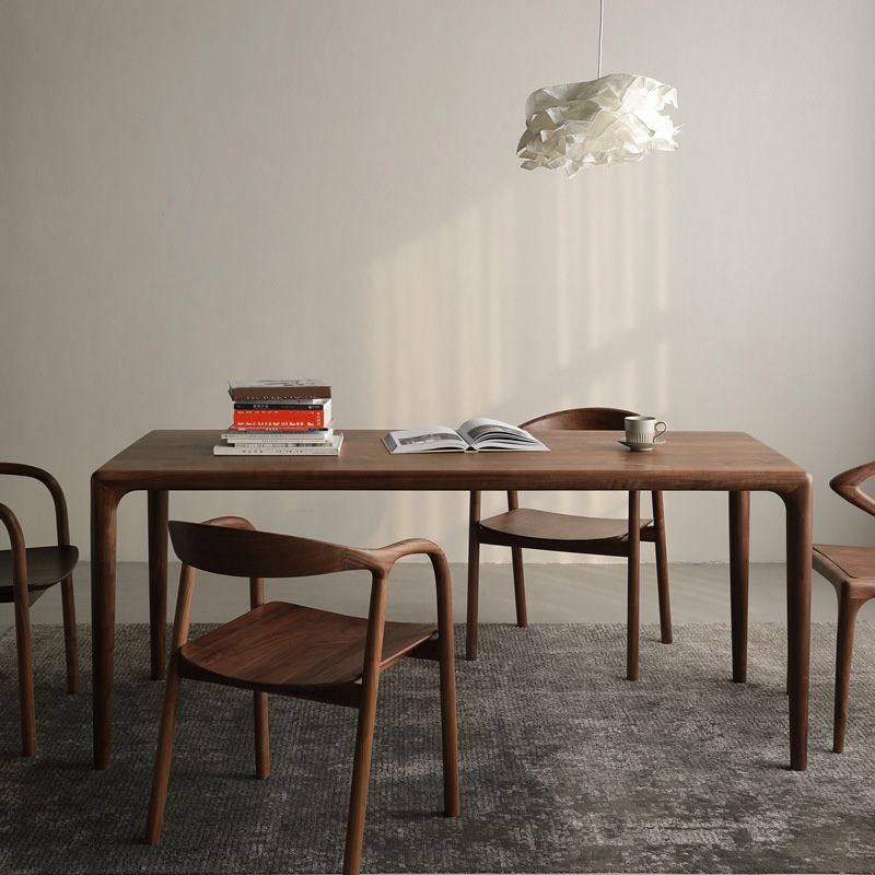 Industrial Dining Table Rectangular Table with Wooden Legs for Home Use Clearhalo 'Dining Tables & Seating' 'Dining Tables' 'dining_table' 'furn' 'furn_dining_table' 'Furniture' 'Kitchen & Dining Furniture' 1200x1200_1105e7b2-e11a-4212-84ed-983f1e065e48
