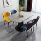 Extendable Round Dining Table Modern Sintered Stone Top Table with Black Pedestal Clearhalo ' dining_table' 'Dining Tables & Seating' 'Dining Tables' 'furn' 'furn_dining_table' 'Furniture' 'furniture_dining_table' 'Kitchen & Dining Furniture' 'kitchen&dining_furn' 'kitchen' 'kitchen_dining_table' 1200x1200_1105f0c9-c946-4d9a-bf17-58262d811172