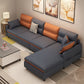 Stain-Resistant Sectionl with Storage Faux Leather 102"  Sectional