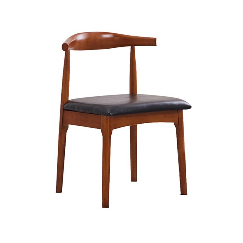 Silla lateral contemporánea de madera silla de comedor de madera abierta para casa