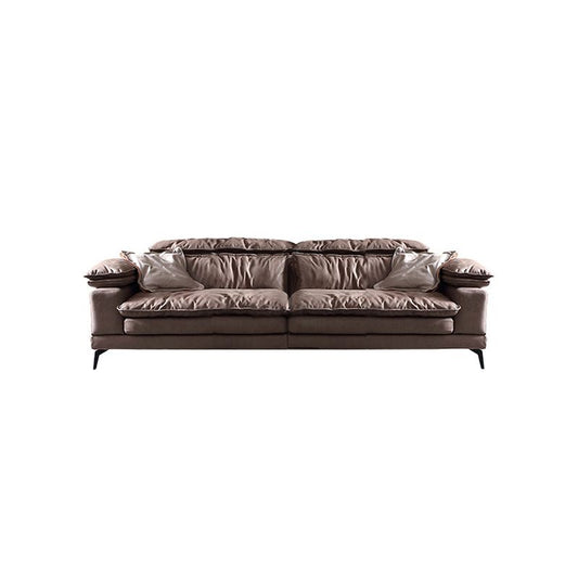 Brown Down Fill Cushions Sofa and Chaise Pillow Top Arm Settee Furniture Clearhalo 'furn' 'furn_sectionals' 'Furniture' 'furniture_sectionals' 'Living Room Furniture' 'Sectionals' 1200x1200_11097aa0-b1da-4d4d-8ec1-093a477667e0