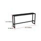 Stone Bar Table Industrial Bar Dining Table with Trestle Base in Black Clearhalo 'Bar Furniture' 'Bar Tables' 'bar_tables' 'furn' 'furn_bar_tables' 'Furniture' 'furniture_bar_tables' 'Kitchen & Dining Furniture' 1200x1200_110a38f8-b2a0-47cf-a38b-bdfcf7ae9c93