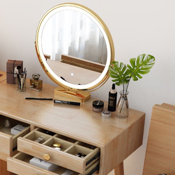 Tocador escandinavo con cajones de madera maciza contador de maquillaje
