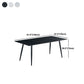 Industrial Rectangle Stone Table Standard Height Kitchen Room Table with 4 Legs
