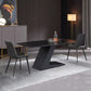 Modern 1/2/3/4/5 Pieces Black Dinette Set Sintered Stone Dining Table with Chairs Clearhalo 'Dining Room Sets' 'Dining Tables & Seating' 'dining_room_set' 'furn' 'furn_dining_room_set' 'Furniture' 'furniture_dining_room_set' 'Kitchen & Dining Furniture' 'kitchen&dining_furn' 'kitchen' 1200x1200_110bd657-e795-47af-9f65-9ffc0a2f9732