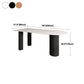 Contemporary Style Dining Table 3 Legs Dinette Table for Home Kitchen