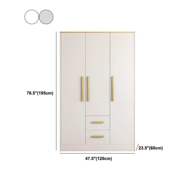 Contemporary Style Wardrobe Wooden Wardrobe Closet with Drawer Clearhalo 'Armoires & Wardrobes' 'armoires_wardrobes' 'Bedroom Furniture' 'furn' 'furn_armoires_wardrobes' 'Furniture' 1200x1200_110e74be-a1e2-4396-91c7-e25b3f1b4ada