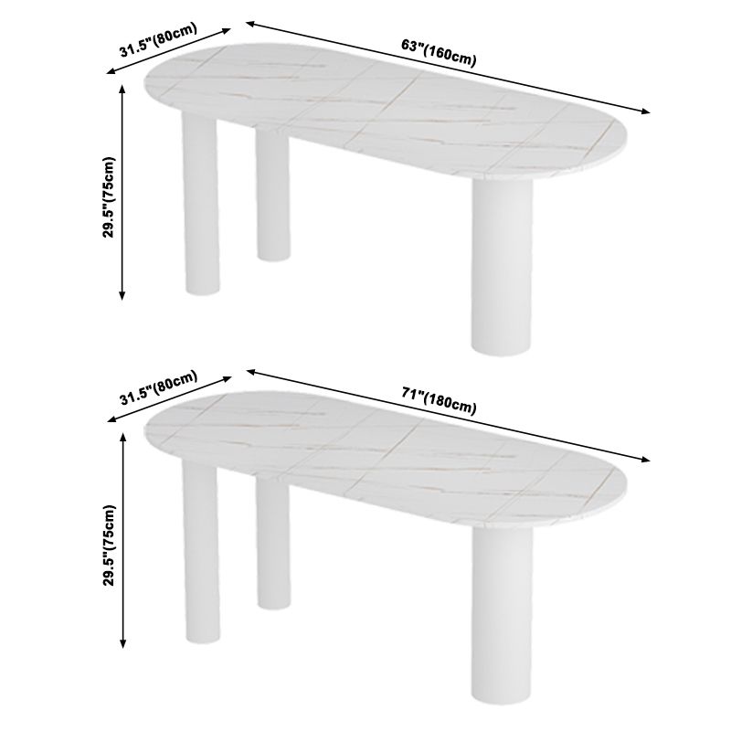 Contemporary Oval Dining Table Sintered Stone Dining Table with 3 Legs for Dining Room Clearhalo ' dining_table' 'Dining Tables & Seating' 'Dining Tables' 'furn' 'furn_dining_table' 'Furniture' 'furniture_dining_table' 'Kitchen & Dining Furniture' 'kitchen&dining_furn' 'kitchen' 'kitchen_dining_table' 1200x1200_110fac38-5d59-40b0-9f00-115040a80001