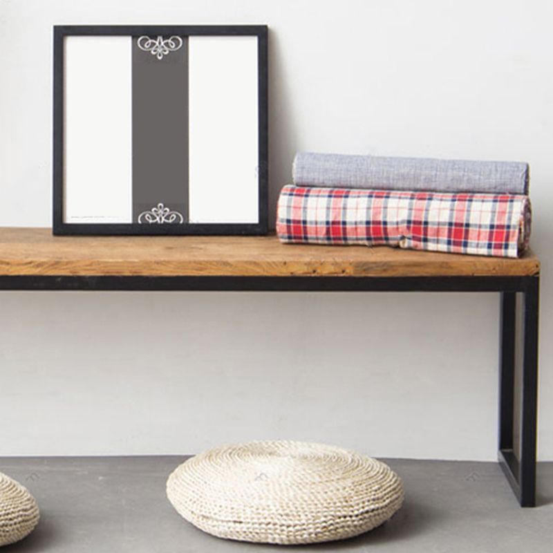 Contemporary Solid Wood Bench Brown Seating Bench with Metal Base Clearhalo 'Benches' 'Chairs & Seating' 'furn' 'furn_benches' 'Furniture' 'Living Room Furniture' 1200x1200_1111f1e2-b165-491f-b3a5-f28ca639efe6