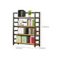 Modern Black Open Back Shelf Bookkast planken opgenomen voor thuiskantoor