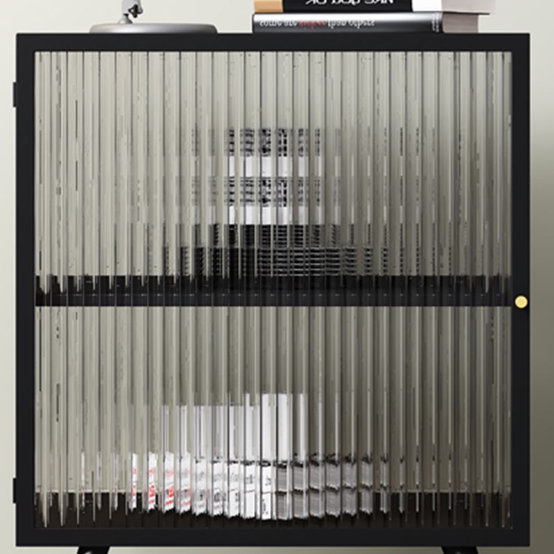 Modern Metal Bed Cabinet Stone Top 1-Shelf Nightstand in Black/White Clearhalo 'Bedroom Furniture' 'furn' 'furn_night_stand' 'Furniture' 'night_stand' 'Nightstands' 1200x1200_1113662c-f2c3-4961-8f9e-5c53aaa309ce