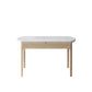 Modern Dining Round Table Stone Table with Wooden Legs for Home
