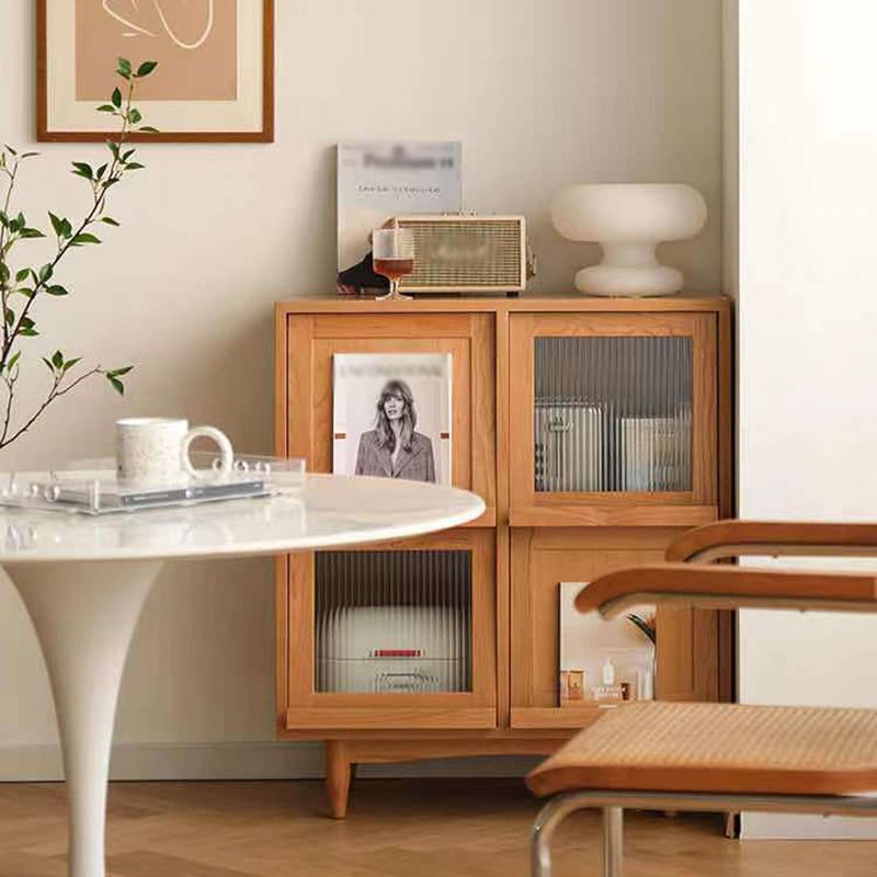 Four Doors Dining Server 36.5"H Simple Style Wood Frame Buffet Server for Dining Room Clearhalo 'buffet_sideboard' 'Buffets & Sideboards' 'furn' 'furn_buffet_sideboard' 'Furniture' 'Kitchen & Dining Furniture' 1200x1200_11172408-6886-454b-af25-22e656208626