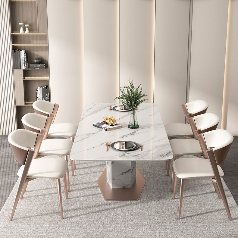 Modern Simple Side Chair Faux Leather Side Dining Chair for Bedroom Clearhalo 'Dining Chairs' 'Dining Tables & Seating' 'dining_chair' 'furn' 'furn_dining_chair' 'Furniture' 'Kitchen & Dining Furniture' 1200x1200_1117d86f-4b1d-4168-9973-b3661db64141