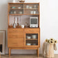 Contemporary Dining Hutch Pine Glass Doors Storage Cabinet for Living Room Clearhalo 'Display & China Cabinets' 'display_china_cabinets' 'furn' 'furn_display_china_cabinets' 'Furniture' 'Kitchen & Dining Furniture' 1200x1200_1118f867-6a26-403b-aa21-0a384ceb5131