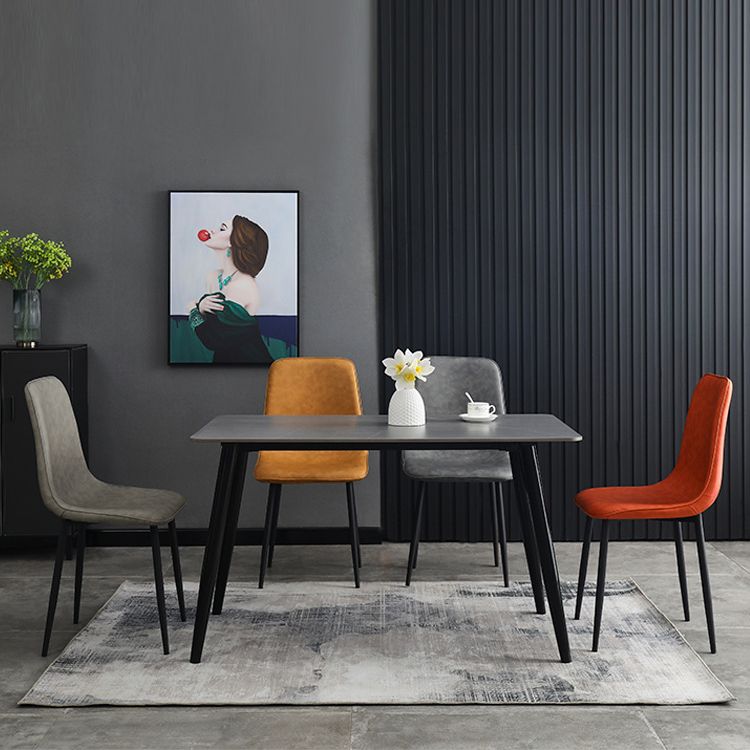 Contemporary Style Metal Chair Kitchen Dining Solid Back Dining Side Chairs Clearhalo ' kitchen&dining_furn' 'Dining Chairs' 'Dining Tables & Seating' 'dining_chair' 'furn' 'furn_dining_chair' 'Furniture' 'furniture_dining_chair' 'Kitchen & Dining Furniture' 'kitchen' 1200x1200_111a6095-d4c1-44f7-b8d4-b10a5ef7a252