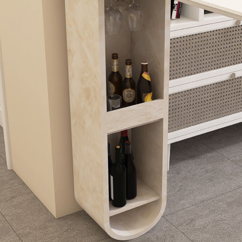 Free Form Bar Table Set 1/2 Pcs Stone Top Bar Table and Solid Wood Stools Clearhalo 'Bar Furniture' 'furn' 'furn_home_bar_bar_sets' 'Furniture' 'Home Bars & Bar Sets' 'home_bar_bar_sets' 'Kitchen & Dining Furniture' 1200x1200_111b63c7-e67a-45da-b02b-98dfb01033ff