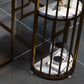 Modern Style Bar Table 42-inch Height Stone Top Bistro Table with Storage Shelf Clearhalo 'Bar Furniture' 'Bar Tables' 'bar_tables' 'furn' 'furn_bar_tables' 'Furniture' 'furniture_bar_tables' 'Kitchen & Dining Furniture' 1200x1200_111b6d09-6e21-4731-b400-c2c55ac56985