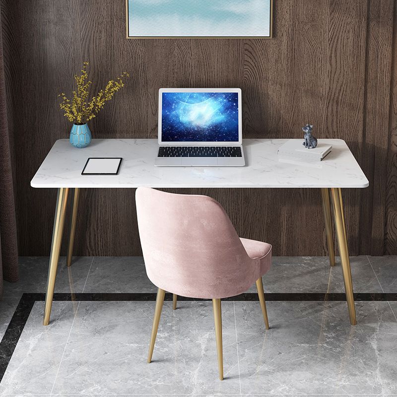 29 "H Glam Office Desk rechthoekig secretaris -bureau met metalen benen