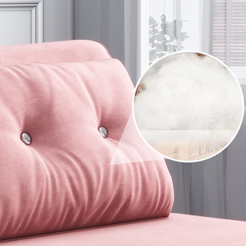 Glam Style Sled Convertible Chair Tufted Back Armless Chair in Pink Clearhalo 'Accent Chairs' 'accent_chairs' 'Chairs & Seating' 'furn' 'furn_accent_chairs' 'Furniture' 'Living Room Furniture' 1200x1200_111bdc1e-b41b-4e4b-bd1b-a621d49e0525