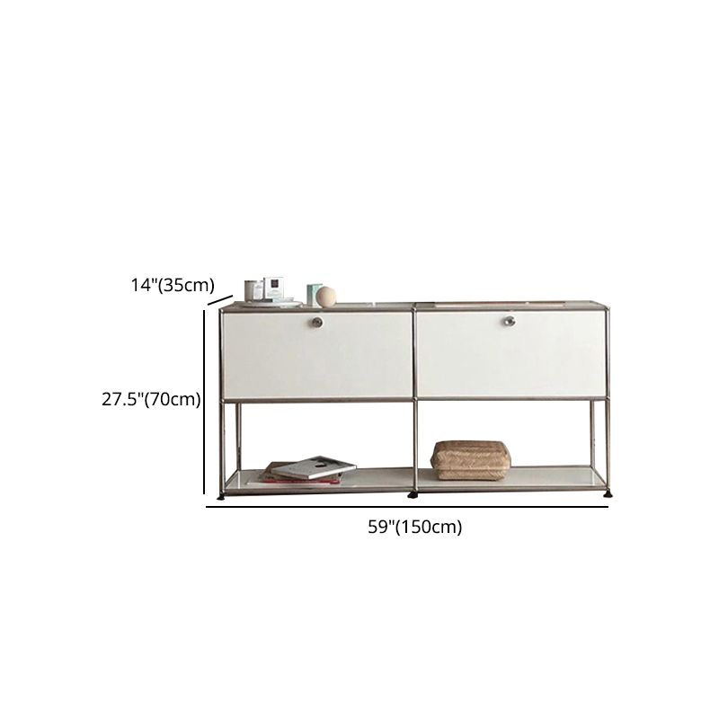 Modern Rectangle Storage Server Metal Sideboard for Dining Room Clearhalo 'buffet_sideboard' 'Buffets & Sideboards' 'furn' 'furn_buffet_sideboard' 'Furniture' 'Kitchen & Dining Furniture' 1200x1200_111cc80f-f2b4-4e75-928e-2d876ff68ef7