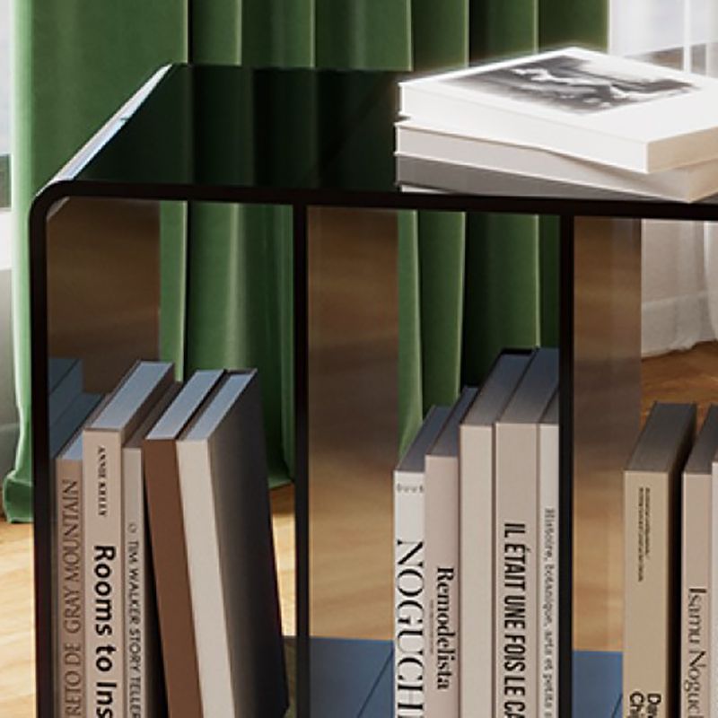 Bibliothèque acrylique de bibliothèque standard à dos ouvert moderne avec étagères rectangulaires