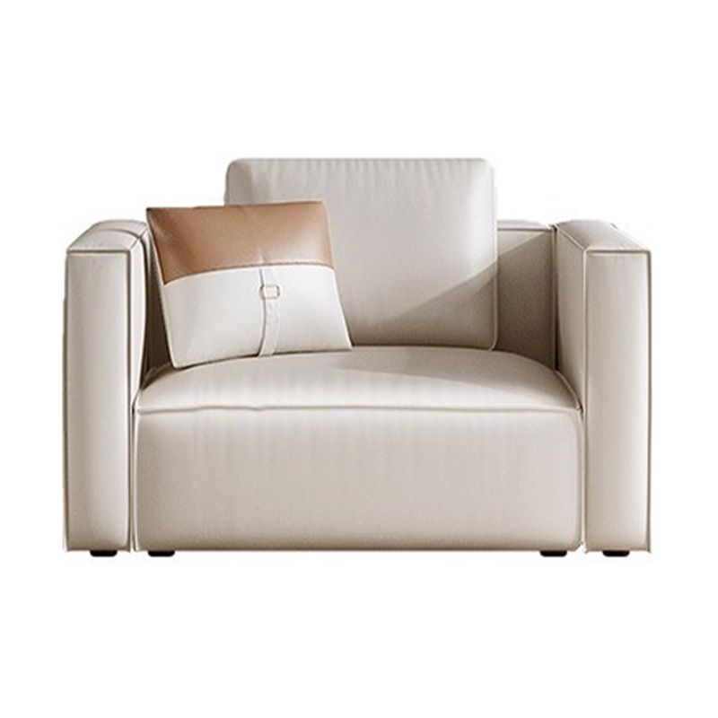 Square Armrest Latex/sponge Upholstered Tech Fabric Upholstered Off-white Sofa Clearhalo 'furn' 'furn_sofas' 'Furniture' 'furniture_sofas' 'kitchen' 'kitchen_sofas' 'Living Room Furniture' 'Sofa' 'sofas' 1200x1200_111e702c-f0ca-49b5-be10-28598816c3fa