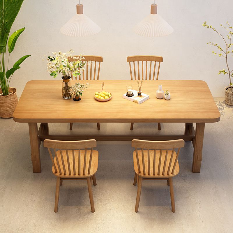 Muebles de madera sólida de cocina 1/5 piezas Altura estándar de comedor casual Juego de mesa de comedor