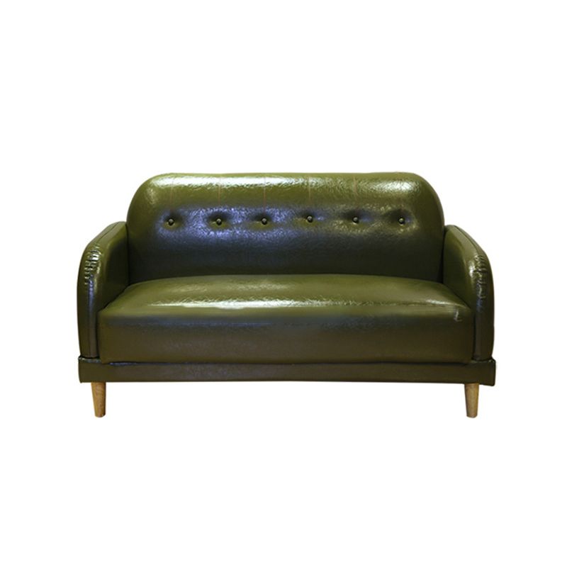 Contemporary Tufted Sofa Couch Split-Back Standard Square Arm Settee Couch