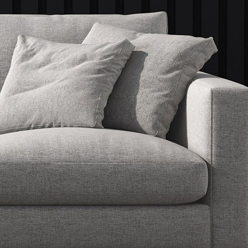 Creamy White Square Arm Contemporary Sofa with Loose Back with Multiple Cushions Clearhalo 'furn' 'furn_sofas' 'Furniture' 'furniture_sofas' 'kitchen' 'kitchen_sofas' 'Living Room Furniture' 'Sofa' 'sofas' 1200x1200_1120884e-9d1e-4cd1-aa2c-b20d4fded311
